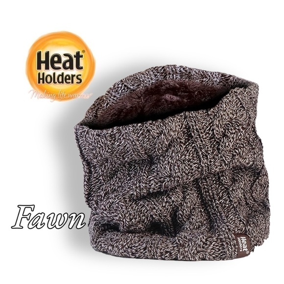 Women’s HEAT Holders Neck Warmer Heatweaver Brown - Picture 2 of 13